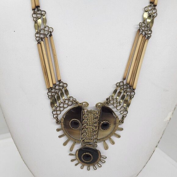 Vintage Tribal‎ Reed Agate Onyx Native - Picture 2 of 4